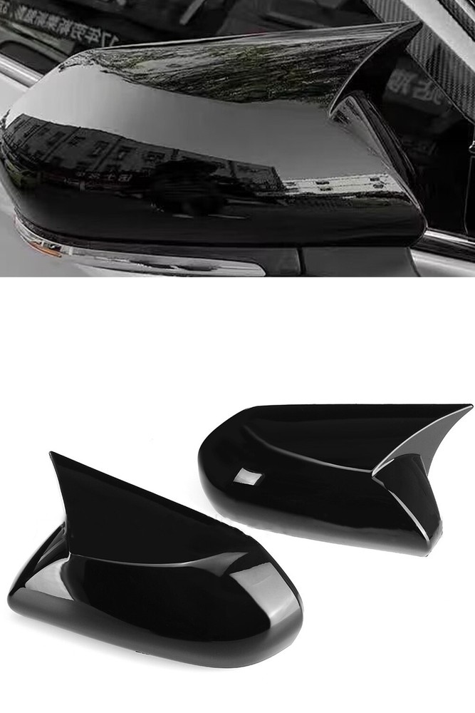 For 2024 Toyota Camry Accessories Horn Style Gloss Black Side Mirror Cover Trim