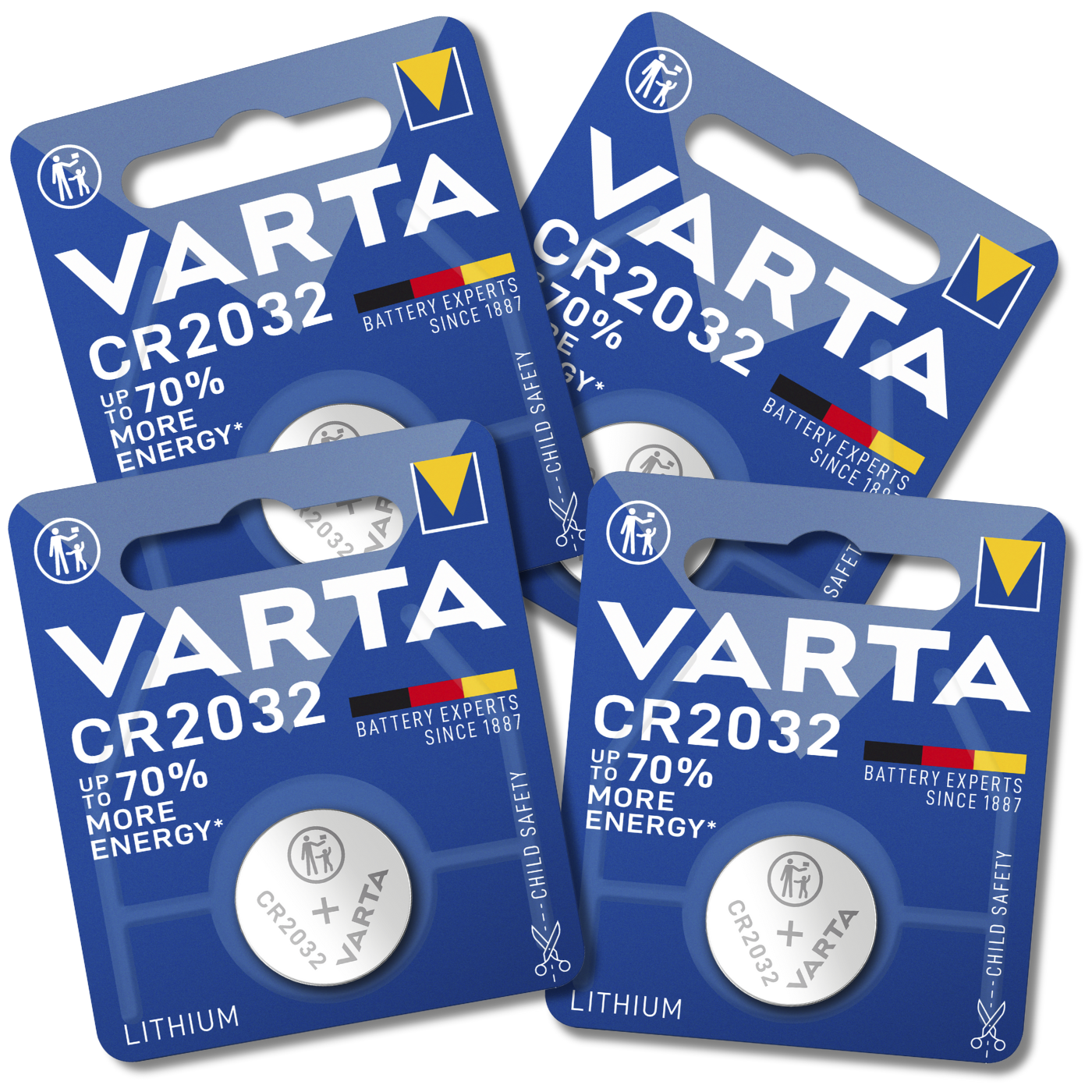 4x VARTA CR2032 Batteries High Quality Lithium Cell 3V DL2032 *EXPIRY 01/2035*