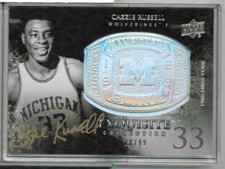 11/12 Upper Deck Exquisite Collection Cazzie Russell Auto #'ed 18/99