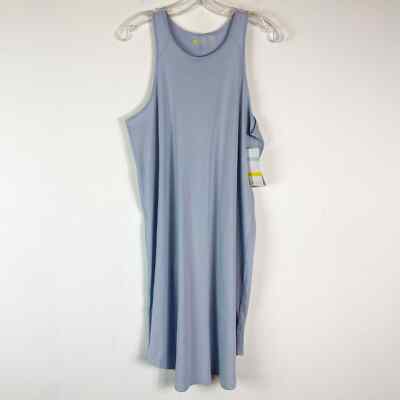 Zella NWT Sway Pima Cotton Blend Tank Dress Blue Size S (99) | eBay