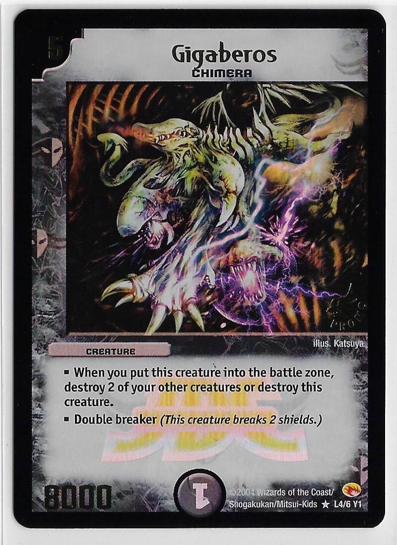 DUEL MASTERS TCG NM HOLO Rare JDC League PROMO #L4/6 Y1 GIGABEROS