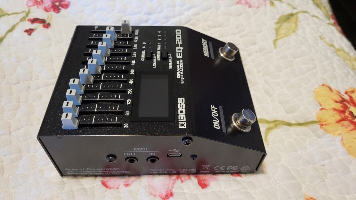 Boss EQ-200 Graphic Equalizer Pedal w/ Box & Manual Faulty