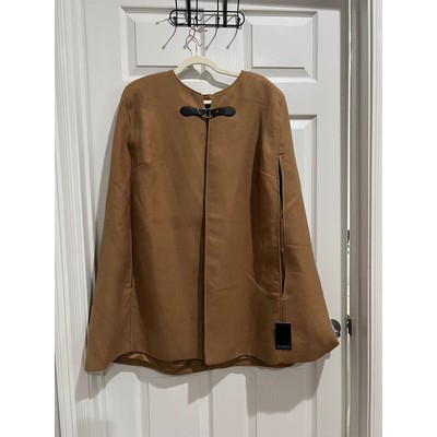 Eloquii Cape Coat Wool Blend Toggle Closure Elegant Chic Neutral Size 14/16