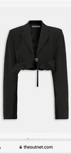 New Jacquemus La Veste Croissant Long-Sleeved Cropped Blazer 12