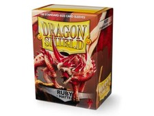 Matte Ruby 100 ct Dragon Shield Sleeves Stand...
