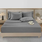 Kirkland Signature 680 Thread Count 6 Piece Sheet Set  - Full Grey NEW