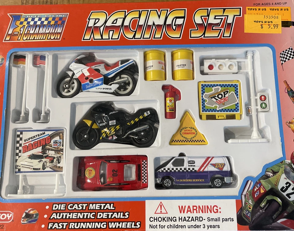 Juego de motocicleta Realtoy F-1 Champion años 90 de colección nuevo en paquete No. Porsche 8722 1:64 Foto 2 de 4