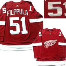 VALTTERI FILPPULA Signed Detroit Red Wings Red Adidas PRO Jersey