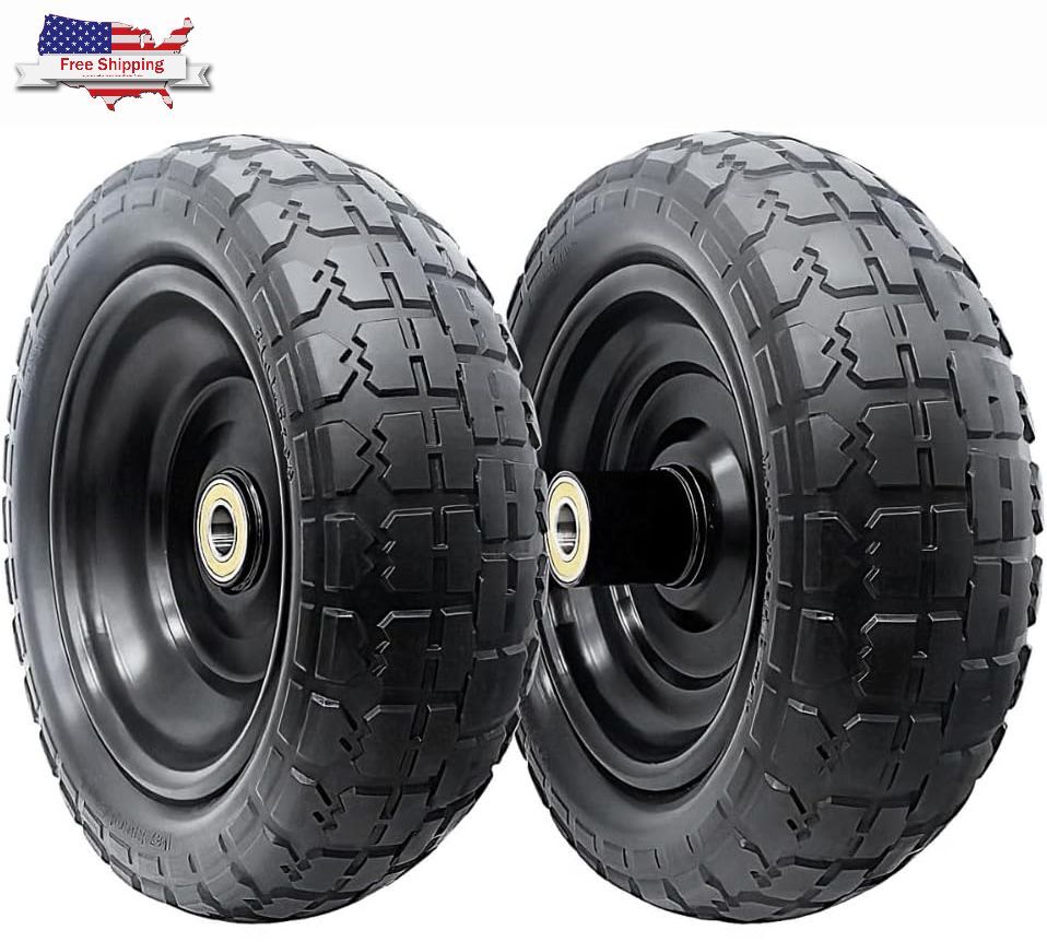 10-Inch Solid Replacement Tire And Wheel 4.10/3.50-4