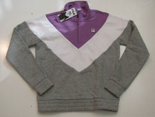 FILA Womens 1/4 Zip Pullover Purple White Gray Size S Small NWT