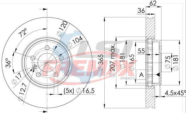 Rotores de disco delanteros Fremax para BMW X5 E70 3.0 xDrive30 35 07-13 365 mm Foto 2 de 4