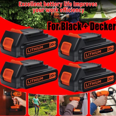 2-4Pack 1.5Ah 2.0Ah FOR BLACK and DECKER 20V MAX Lithium Battery LBXR20 LBX20
