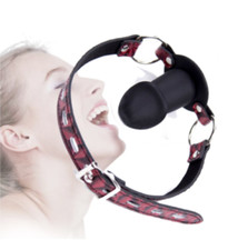 BDSM Silicone Open Mouth Gag Plug Roleplay Slave Couples Oral Stuffed Bondage