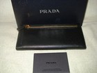 100% AUTHENTIC NEW PRADA SAFFIANO LEATHER BLACK CONTINENTAL WALLET/CLUTCH — photo 6