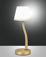 Fabas Luce Led Tischleuchte Ibla Ø120Mm 9W Warmweiß Messing Dimmbar