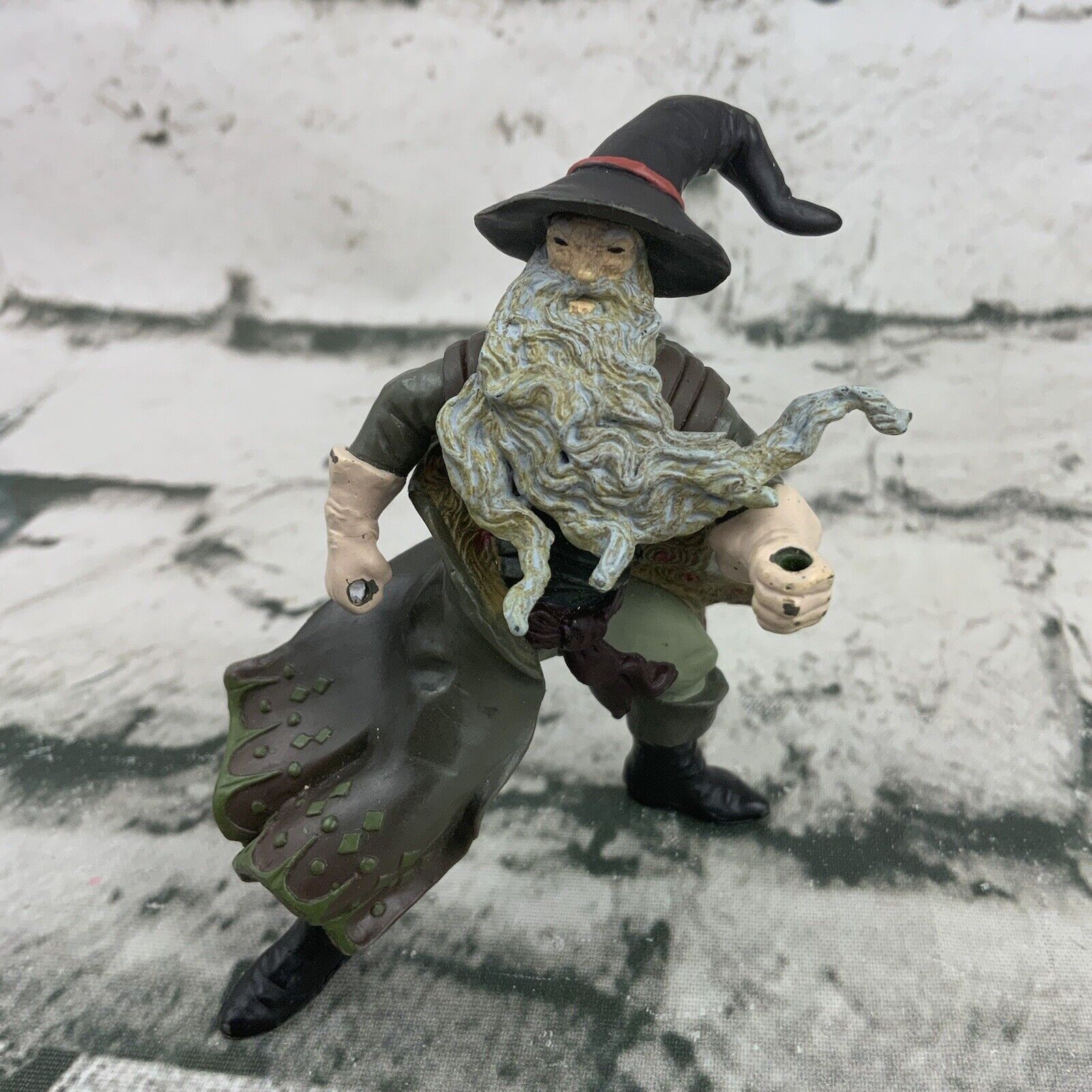 Finally resale start Papo 2005 Old Wizard Bombing free shipping Figure Long Replacement Beard White