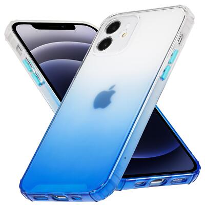 Clear Back Cover Handy Hülle für iPhone 12 Silikon Slim Case Schutzhülle Bumper