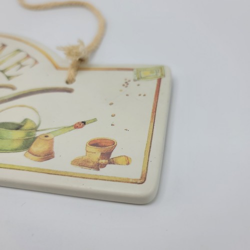 Marjolein Bastin WELCOME Wheelbarrow Ceramic Wall Hanging Plaque Sign 11" Garden - Picture 4 of 7