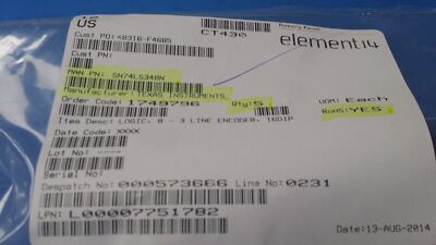 (1 PC) SN74LS348N TI Priority Encoder 1 x 8:3 16-PDIP ROHS
