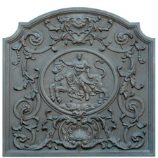 Plaque de Cheminée en Fonte 'Dame' marque LUNAWAY | Dimensions 80 x 80 x 2 cm