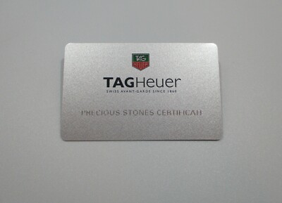 TAG Heuer Monaco Watch WAW1315.FC6217 Precious Stones Diamond Certificate Card