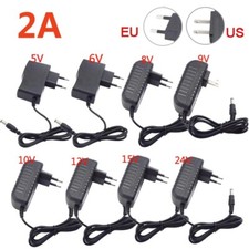 AC 110-240V DC 5V 6V 8V 9V 10V 12V 15V 24V Power Supply Adapter Charger 2A US EU