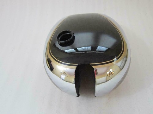 Matchless AJS Twin G9 G12 Chrome & Black Painted Fuel Petrol Tank - Foto 4 di 8