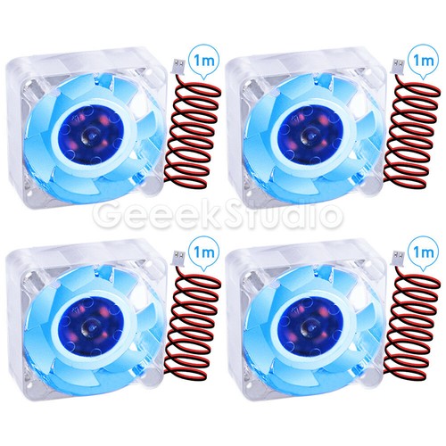 4PCS 40mm*10mm DC 12V 4010 Blue/ Colorful light Fan 3D Printer Cooling Fan - Picture 4 of 14