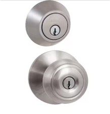 Defiant Hartford Satin Nickel Combo Pack with Double Cylinder Deadbolt, NIP