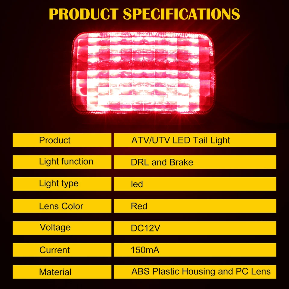 For Suzuki TS185 TS100 TS125 TS250 Motorcycle LED Tail Light Running Brake Light - Image 4 of 4