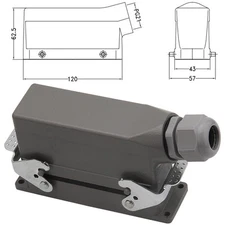 24-Pin Aviation plug Heavy Duty Connectors side double-lock Supplier HE-024-F/M