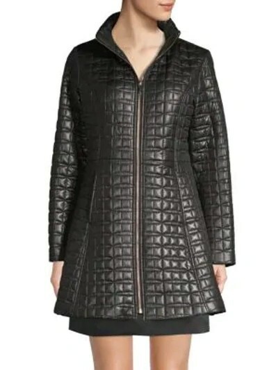 Kate Spade Quilted Bow A-line Jacket Coat In Black RRP $278 image 2