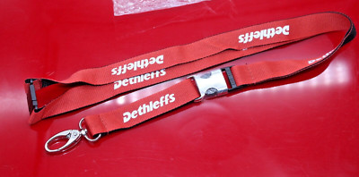 Dethleffs Motorhomes Lanyard Red/Black Metal Carabiner New Original Packaging 2024