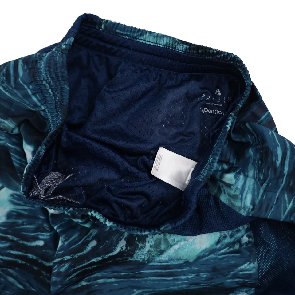 Bermuda de natação Adidas Super Nova masculina média Ocean Wave - Imagem 4 de 4