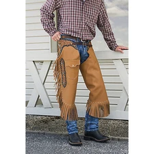 Tough1 Premium Leather Chinks Floral Yoke