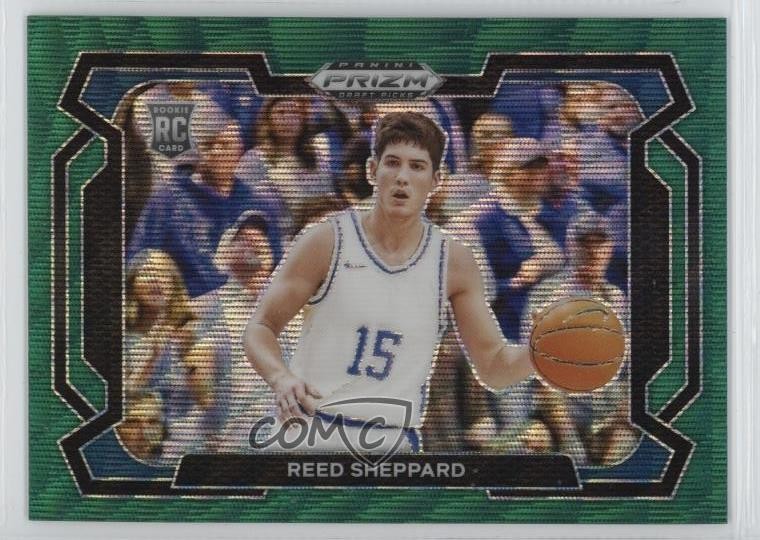 2024-25 Panini Prizm Draft Picks Green Wave Variations Reed Sheppard #21 8d2
