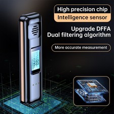 Breathalyzer Alcohol Tester w/ Digital LCD Screen Drunk Alarm 3 Color Indicator