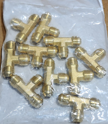3/8'' Brass Flare Tee Anderson Metals 311284982 404  (Qty 10)