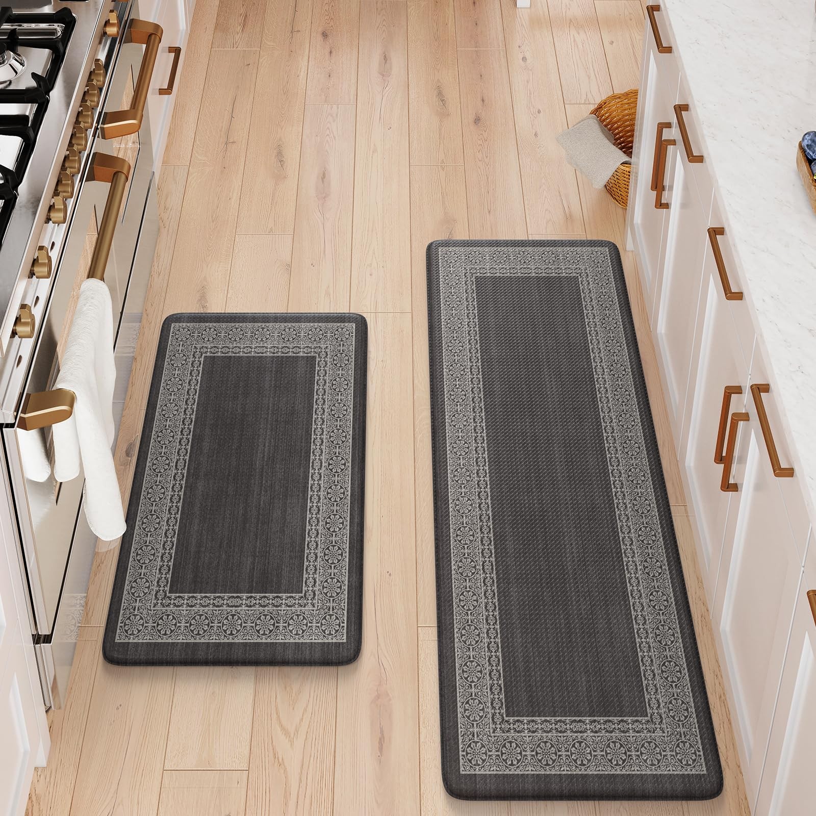 Kitchen Mats Cushioned Anti Fatigue Mats for Kitchen Floor, Non-Skid Waterpro...