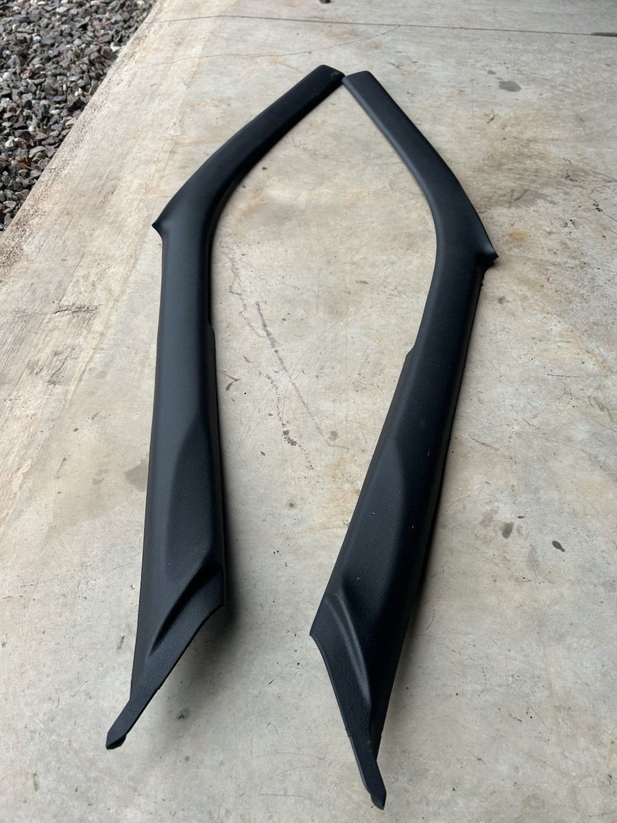 89-93 Nissan 240sx S13 Black Interior A Pillar Trim Panels PAIR
