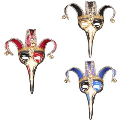 Halloween Long Nose Eyemask Half Face Mask for Women Men Halloween Dress up