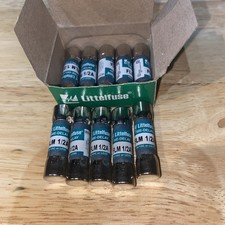 Box Of 10 New Littlefuse FLM 1/2 Midget Fuse 250V Fuses