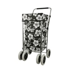 XENON Foldable Shopping Trolley 6 Wheels Lightweight Grocery Cart