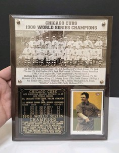 Chicago Cubs 1908 World Series Champions Commemorative Plaque w/ Card