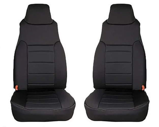 Housses de sièges avant Jeep Wrangler JL Unlimited 4 portes protection noire