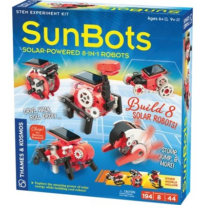 Thames & Kosmos Sunbots: Solarbetriebenes 8-in-1 Roboter-Stamm-Experimentierset | Bu
