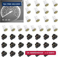 20 Pcs Light Bulb Twist Lock Socket W5w T10 168 194 Wedge Instrument Panel Da