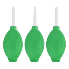 3Pcs Soft Tip Air Blower Dust Blaster for Camera Lens, Green/White
