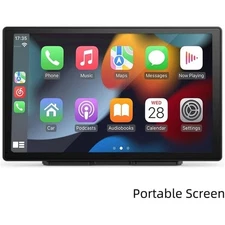 9" Wireless CarPlay Screen w/ 4K Dash Cam + 1080P Backup Camera GPS – Open Box