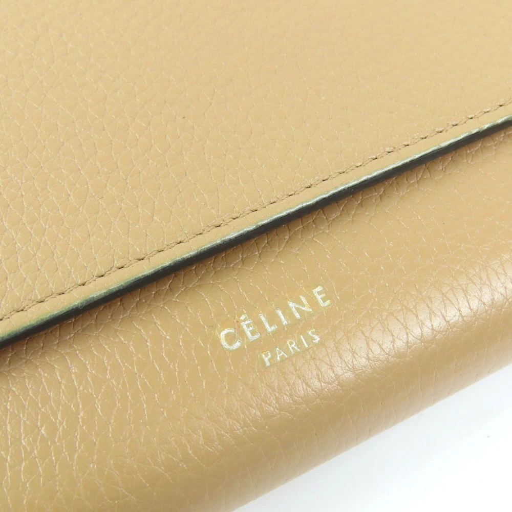 CELINE Large Flap Multi-Function Long Wallet Leat… - image 10